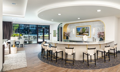 elan satellite bar barstools lounge area windows TV elan satellite bar barstools lounge area windows TV